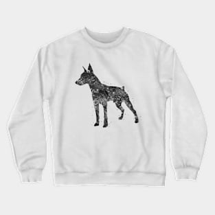 Doberman dog black and white Crewneck Sweatshirt